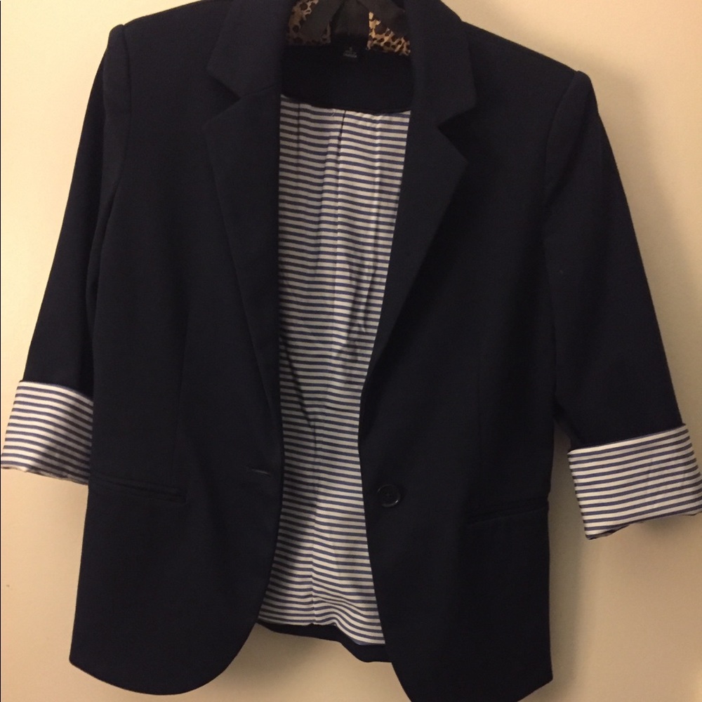 Nicole Miller Original Blazer navy blue jacket